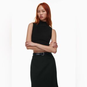 Babaton Sculpt Knit Mock Neck Top